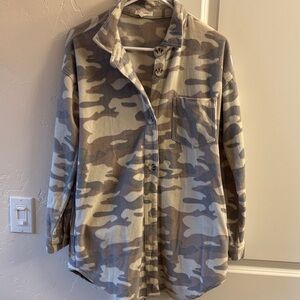 Camouflage Button-Up Jacket